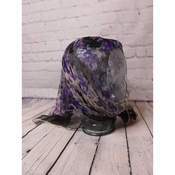 GORGEOUS Vintage Floral Head Scarf! - Picture 4 of 7